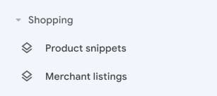 Merchant Listing and Product Snippet Structured Data Report in Google Search Console
