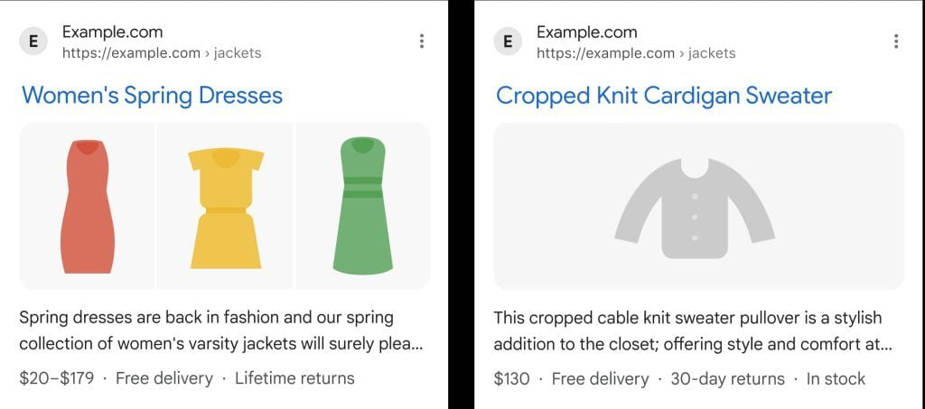 Shipping and Return Structured Data in Google Search